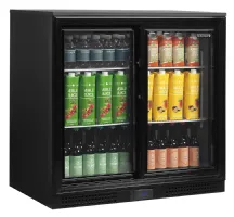 Photo 2 - Réfrigérateur d'arrière-bar professionnel 2 portes vitrées coulissantes 182l - db201s - tefcold - Tefcold - DB201S