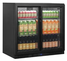 Photo 2 - Arrière-bar professionnelle 2 portes vitrées coulissantes 182 litres capacité positive - ba26s - tefcold - Tefcold - BA26S