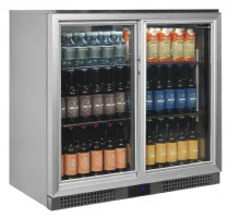 Photo 2 - Arrière-bar professionnelle 2 portes vitrées coulissantes 183 litres positive - ba26ss - tefcold - Tefcold - BA26SS