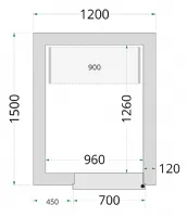 Chambre froide à monter isolation 120 mm sans groupe - 1200x1500x2200 mm - Tefcold - CR 120x150x220-P120 Chambre froide à monter isolation 120 mm sans groupe - 1200x1500x2200 mm - Tefcold - CR 120x150x220-P120
