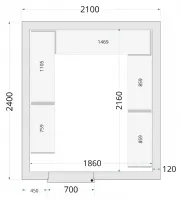 Chambre froide à monter isolation 120 mm sans groupe - 2100x2400x2200 mm - Tefcold - CR 210x240x220-P120 Chambre froide à monter isolation 120 mm sans groupe - 2100x2400x2200 mm - Tefcold - CR 210x240x220-P120