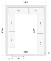 Chambre froide à monter isolation 120 mm sans groupe - 2400x3000x2200 mm - Tefcold - CR 240x300x220-P120 Chambre froide à monter isolation 120 mm sans groupe - 2400x3000x2200 mm - Tefcold - CR 240x300x220-P120