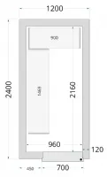 Chambre froide à monter isolation 80 mm sans groupe - 1500x3000x2200 mm - Tefcold - CR 150x300x220-P80 Chambre froide à monter isolation 80 mm sans groupe - 1500x3000x2200 mm - Tefcold - CR 150x300x220-P80