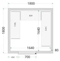 Chambre froide à monter isolation 80 mm sans groupe - 1800x1800x2200 mm - Tefcold - CR 180x180x220-P80 Chambre froide à monter isolation 80 mm sans groupe - 1800x1800x2200 mm - Tefcold - CR 180x180x220-P80