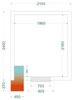 Chambre froide négative isolation 42 kg/m³ 700x1765 mm - crnf2124 - tefcold - Tefcold - CRNF2124 Chambre froide négative isolation 42 kg/m³ 700x1765 mm - crnf2124 - tefcold - Tefcold - CRNF2124