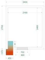 Chambre froide négative isolation 42 kg/m³ - crnf2427 - tefcold - Tefcold - CRNF2427 Chambre froide négative isolation 42 kg/m³ - crnf2427 - tefcold - Tefcold - CRNF2427