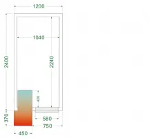 Chambre froide positive isolation 42 kg/m³ - crpf1224 - tefcold - Tefcold - CRPF1224 Chambre froide positive isolation 42 kg/m³ - crpf1224 - tefcold - Tefcold - CRPF1224