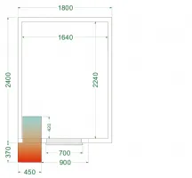 Chambre froide positive isolation 42 kg/m³ - crpf1824 - tefcold - Tefcold - CRPF1824 Chambre froide positive isolation 42 kg/m³ - crpf1824 - tefcold - Tefcold - CRPF1824