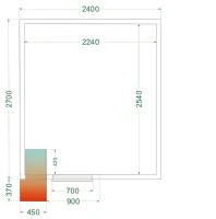 Chambre froide positive isolation 42 kg/m³ - crpf2427 - tefcold - Tefcold - CRPF2427 Chambre froide positive isolation 42 kg/m³ - crpf2427 - tefcold - Tefcold - CRPF2427