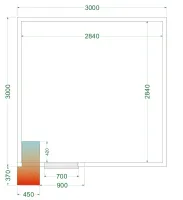 Chambre froide positive isolation 42 kg/m³ - crpf3030 - tefcold - Tefcold - CRPF3030 Chambre froide positive isolation 42 kg/m³ - crpf3030 - tefcold - Tefcold - CRPF3030