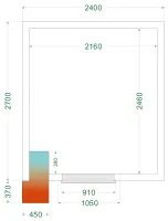 Chambre froide négative avec isolation 42 kg/m³ et porte de 850 mm - CRNF2427WD - Tefcold - Tefcold - CRNF2427WD Chambre froide négative avec isolation 42 kg/m³ et porte de 850 mm - CRNF2427WD - Tefcold - Tefcold - CRNF2427WD
