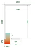 Chambre froide positive isolation 42 kg/m³ - crpf2127 - tefcold - Tefcold - CRPF2127 Chambre froide positive isolation 42 kg/m³ - crpf2127 - tefcold - Tefcold - CRPF2127