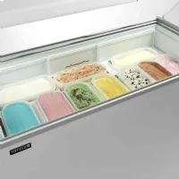 Photo 3 - Congélateur professionnel à crème glacée couvercle de service incliné 398 l -24 à -14 °c 1660 mm - ic502sce-so - tefcold - Tefcold - IC502SCE-SO