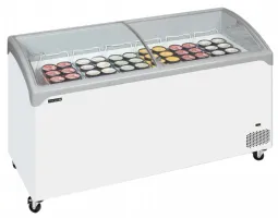 Photo 2 - Congélateur coffre professionnel couvercles coulissants vitrés bombés 367 litres négatif - nic502sceb - tefcold - Tefcold - NIC502SCEB