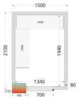Étagère inox en l de rayonnage pour chambre froide crpf1521 - Tefcold - CRPF1521 SHELF Étagère inox en l de rayonnage pour chambre froide crpf1521 - Tefcold - CRPF1521 SHELF