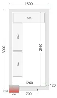 Étagère inox en l de rayonnage pour chambre froide crnf1530 - Tefcold - CRNF1530 SHELF Étagère inox en l de rayonnage pour chambre froide crnf1530 - Tefcold - CRNF1530 SHELF