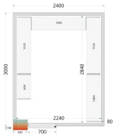 Étagère inox en u de rayonnage pour chambre froide crpf2430 - Tefcold - CRPF2430 SHELF Étagère inox en u de rayonnage pour chambre froide crpf2430 - Tefcold - CRPF2430 SHELF