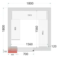 Étagère inox en u de rayonnage pour chambre froide crnf1818 - Tefcold - CRNF1818 SHELF Étagère inox en u de rayonnage pour chambre froide crnf1818 - Tefcold - CRNF1818 SHELF