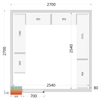 Étagère inox en u de rayonnage pour chambre froide crpf2727 - Tefcold - CRPF2727 SHELF Étagère inox en u de rayonnage pour chambre froide crpf2727 - Tefcold - CRPF2727 SHELF