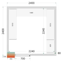 Étagère inox en u de rayonnage pour chambre froide crpf2424 - Tefcold - CRPF2424 SHELF Étagère inox en u de rayonnage pour chambre froide crpf2424 - Tefcold - CRPF2424 SHELF