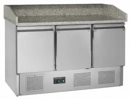 Comptoir gastronorm professionnel avec dessus en granite 3 portes pleines positif - pt1365 - tefcold - Tefcold - PT1365 Comptoir gastronorm professionnel avec dessus en granite 3 portes pleines positif - pt1365 - tefcold - Tefcold - PT1365