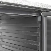 Photo 3 - Table à pizza professionnelle avec dessus en granite 3 portes pleines positive - pt1365 + gvc33-140 - tefcold - Tefcold - PT1365 + GVC33-140