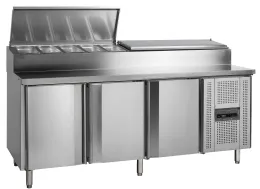 Comptoir professionnel à 3 portes avec cuve de refroidissement pour gn1/3 positif - ss8300 - tefcold - Tefcold - SS8300 Comptoir professionnel à 3 portes avec cuve de refroidissement pour gn1/3 positif - ss8300 - tefcold - Tefcold - SS8300