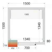 Panneau de chambre froide avec isolation 80 mm et densité 42 kg/m³ - cr 150x150x212 nf - tefcold - Tefcold - CR 150x150x212 NF Panneau de chambre froide avec isolation 80 mm et densité 42 kg/m³ - cr 150x150x212 nf - tefcold - Tefcold - CR 150x150x212 NF