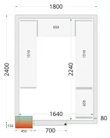 Panneau de chambre froide avec isolation de 80 mm et densité 42 kg/m³ - cr 180x240x212 nf - tefcold - Tefcold - CR 180x240x212 NF Panneau de chambre froide avec isolation de 80 mm et densité 42 kg/m³ - cr 180x240x212 nf - tefcold - Tefcold - CR 180x240x212 NF