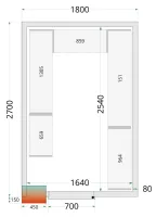 Panneau de chambre froide avec isolation 80 mm et densité 42 kg/m³ - cr 180x270x212 nf - tefcold - Tefcold - CR 180x270x212 NF Panneau de chambre froide avec isolation 80 mm et densité 42 kg/m³ - cr 180x270x212 nf - tefcold - Tefcold - CR 180x270x212 NF