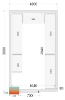 Panneau de chambre froide avec isolation 80 mm et densité 42 kg/m³ - cr 180x300x212 nf - tefcold - Tefcold - CR 180x300x212 NF Panneau de chambre froide avec isolation 80 mm et densité 42 kg/m³ - cr 180x300x212 nf - tefcold - Tefcold - CR 180x300x212 NF