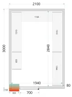 Panneau de chambre froide isolation 80 mm densité 42 kg/m³ - cr 210x300x212 nf - tefcold - Tefcold - CR 210x300x212 NF Panneau de chambre froide isolation 80 mm densité 42 kg/m³ - cr 210x300x212 nf - tefcold - Tefcold - CR 210x300x212 NF