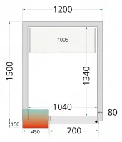 Panneau de chambre froide 80 mm d'isolation 42 kg/m³ - cr 120x150x212 nf - tefcold - Tefcold - CR 120x150x212 NF Panneau de chambre froide 80 mm d'isolation 42 kg/m³ - cr 120x150x212 nf - tefcold - Tefcold - CR 120x150x212 NF