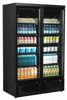 Photo 2 - Vitrine réfrigérée professionnelle noire 2 portes vitrées positive - atom maxi c2dbb - tefcold - Tefcold - Atom Maxi C2DBB