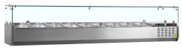 Unité de garniture réfrigérée couvercle vitré capacité 52 litres positive - gvc33-200 - tefcold - Tefcold - GVC33-200