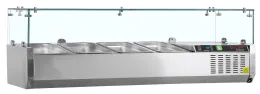 Unité de garniture réfrigérée couvercle vitré capacité 28,4 litres positive - GVC38-120 - Tefcold - Tefcold - GVC38-120 Unité de garniture réfrigérée couvercle vitré capacité 28,4 litres positive - GVC38-120 - Tefcold - Tefcold - GVC38-120