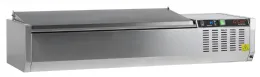 Unité de garniture réfrigérée couvercle inox et capacité 26 litres gn1/4 positive - gvc33-120 s/s - tefcold - Tefcold - GVC33-120 S/S