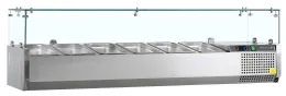 Vitrine réfrigérée professionnelle inox à structure en verre 40 litres positive - vk33-140 - tefcold - Tefcold - VK33-140