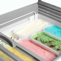 Photo 3 - Vitrine à glace professionnelle statique 489 l, 14 bacs de 5 l + 2 bacs de 2,5 l - ida600-w1+ - tefcold - Tefcold - IDA600-W1+