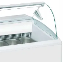 Photo 3 - Vitrine à glaces professionnelle avec couvercle en verre bombé - isetta 4lx - tefcold - Tefcold - ISETTA 4LX