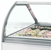 Photo 3 - Vitrine professionnelle à froid ventilée pour 24 bacs de glace avec façade bombée - millennium lx24 - tefcold - Tefcold - MILLENNIUM LX24