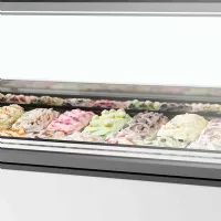 Photo 2 - Vitrine professionnelle à froid ventilée pour 18 bacs de glace avec façade droite - millennium st18 - tefcold - Tefcold - MILLENNIUM ST18
