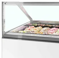 Photo 3 - Vitrine professionnelle à froid ventilée pour 24 bacs de glace avec façade droite - millennium st24 - tefcold - Tefcold - MILLENNIUM ST24