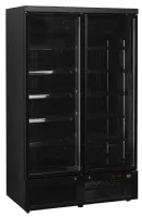 Vitrine professionnelle noire 2 portes vitrées froid négative - atom maxi f2dbb - tefcold - Tefcold - Atom Maxi F2DBB