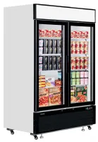 Photo 2 - Vitrine professionnelle froid positive 2 portes vitrées blanche 922 l - lgf5000 - tefcold - Tefcold - LGF5000