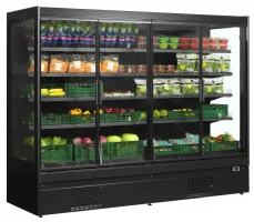 Photo 2 - Vitrine réfrigérée professionnelle noire 4 portes vitrées positive - extra2500cd - tefcold - Tefcold - EXTRA2500CD