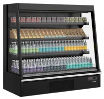 Photo 2 - Vitrine réfrigérée basse tête de gondole noire positive 360l à rideau - galaxy+ gpl14 black hc - tefcold - Tefcold - Galaxy+ GPL14 Black HC