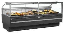 Photo 2 - Vitrine de service ventilée positive grise ral7015 avec réserve 627 l 1660 mm - socb25082a - tefcold - Tefcold - SOCB25082A