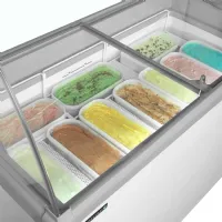 Photo 2 - Vitrine à glace statique couvercles vitrés coulissants 298l -24°c à -14°c - nic402sc-so - tefcold - Tefcold - NIC402SC-SO
