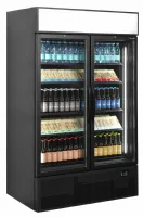Photo 2 - Vitrine réfrigérée professionnelle 2 portes vitrées noire positive - fsc1200h black - tefcold - Tefcold - FSC1200H BLACK